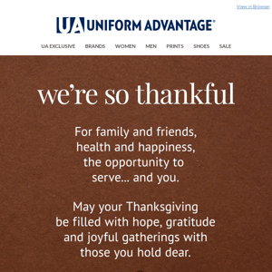 We're so thankful…for YOU! Happy Thanksgiving!