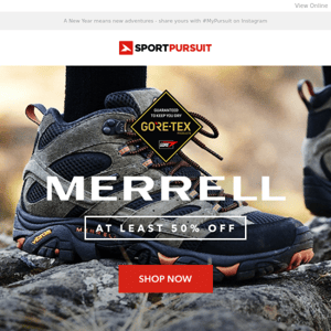 Merrell - New Range - At Least 50% Off + More