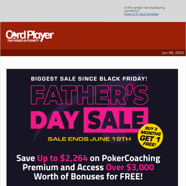 💰 FLASH SALE: Poker Coaching Father's Day Sale