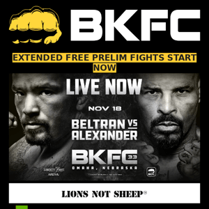 LIVE NOW! BKFC 32 OMAHA -> EXTENDED FREE PRELIMS