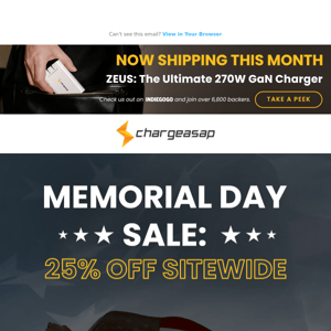 25% off sitewide: Memorial Day Sale 🪖