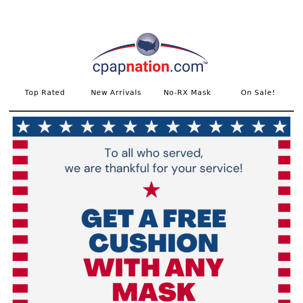 Veterans Day Sale: Get a FREE Cushion Today!