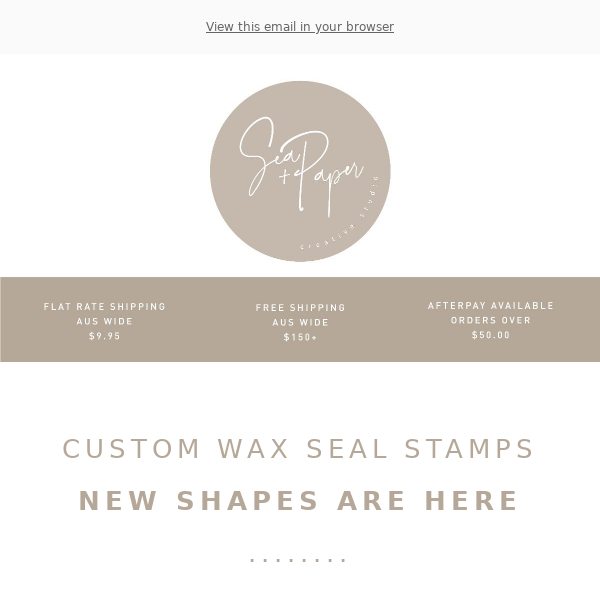 Custom Wax Seal Stamps - New shapes!