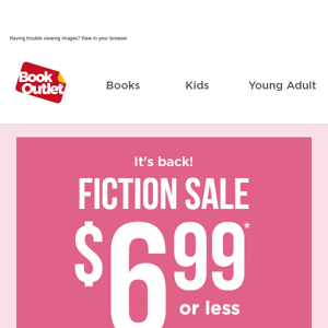 It's back! $6.99 or less Fiction! 🙌