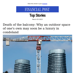Death of the balcony: Why an outdoor space of one's own may soon be a luxury in condoland