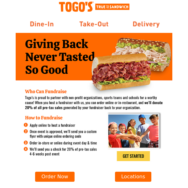 Fundraise With Togo's!