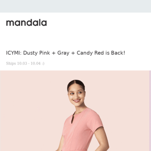 ICYMI: Dusty Pink + Gray + Candy Red is Back!