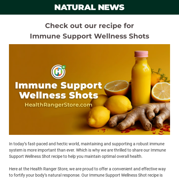 Check out our recipe for Immune Support Wellness Shots