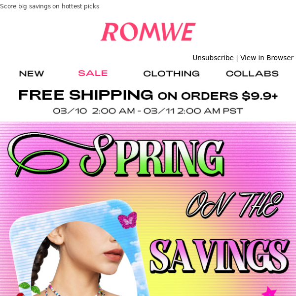 UP TO 70% OFF Spring Sale ends soon!