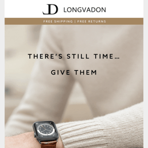 There’s still time, Longvadon.