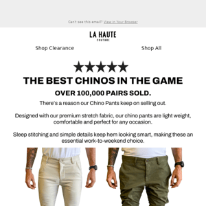 Why our Chinos are the best...👖