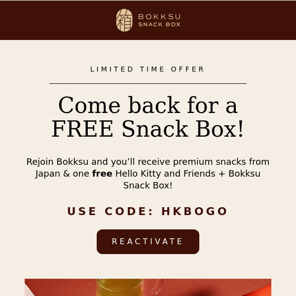 Get a FREE Hello Kitty Snack Box