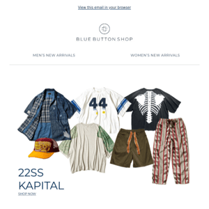 KAPITAL 22SS Latest Delivery | End of Season Sale is in Full Swing