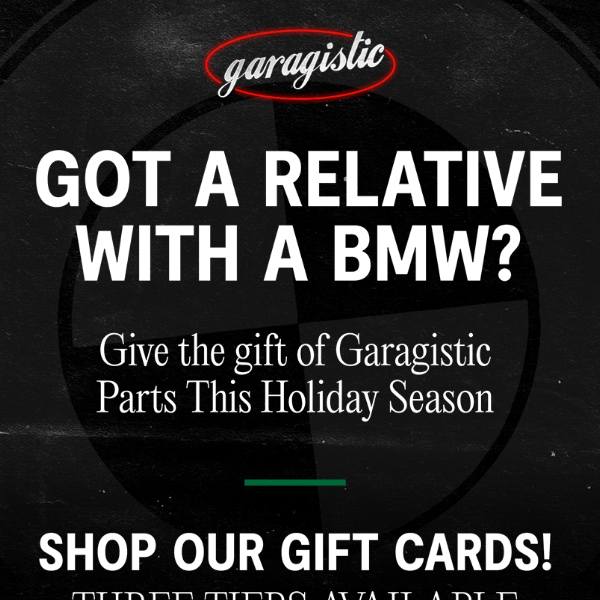 🛍Gift Garagistic Gift Cards This Holiday Season!