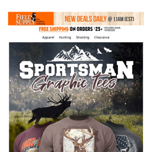 🦌 Sportsman's Graphic Tees $9.72. Buy 4 or more and $6.99 each