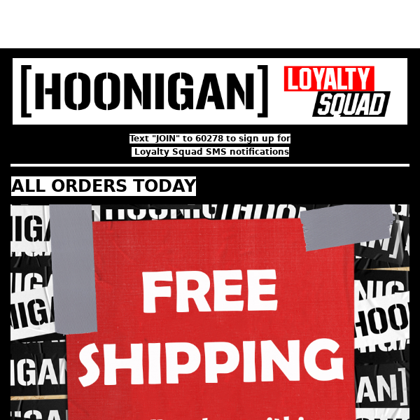 FREE SHIPPING ON ALL ORDERS