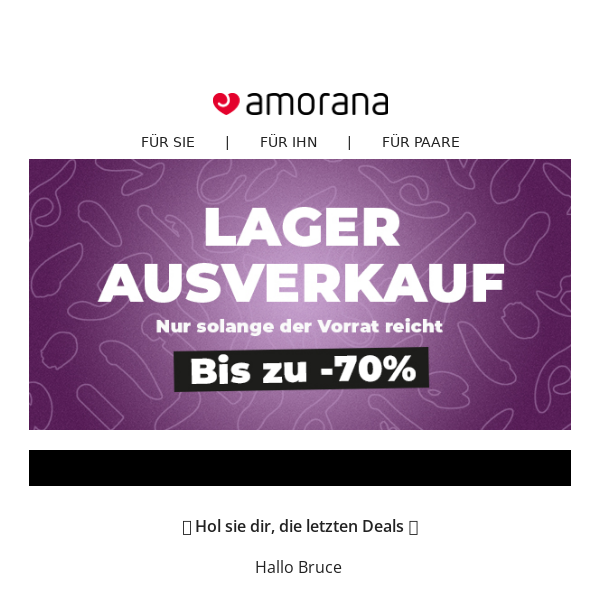 🎉 Lagerausverkauf: Letzte Stücke mit bis zu 70% Rabatt 🎉