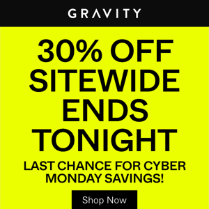 This is it–30% off ends at midnight!