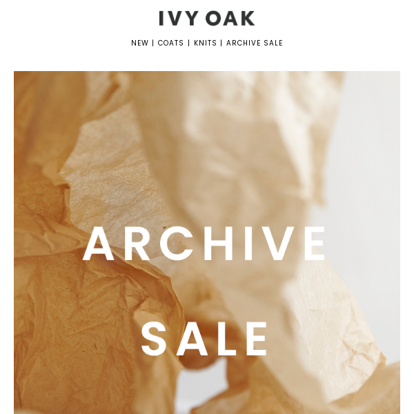 ARCHIVE SALE - UP TO 70% OFF