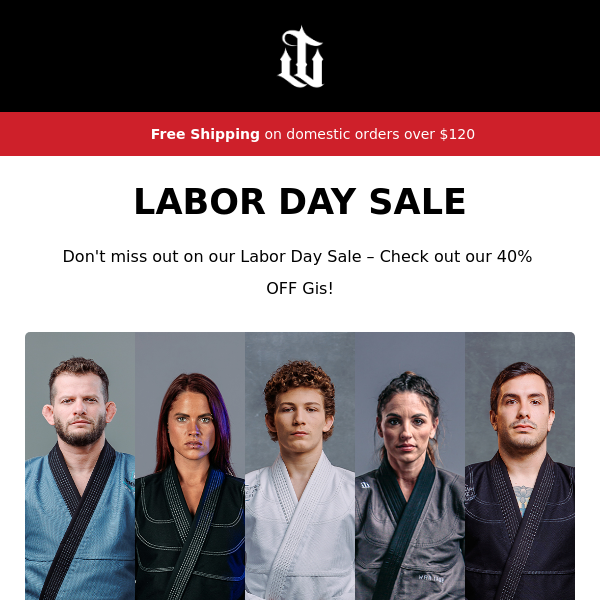 Labor Day Sale! 40% OFF Select Gis