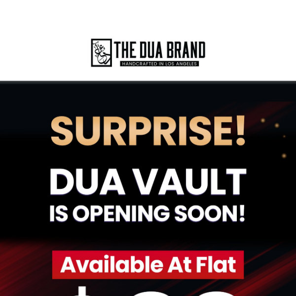 🚨 Breaking News: Pre-Black Friday Sale ft. DUA Vault & 33% off! 🎊
