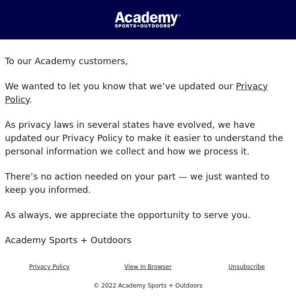 See Our Updated Privacy Policy