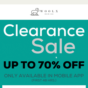 🛒 Up to 70% OFF in the WOOLX APP!