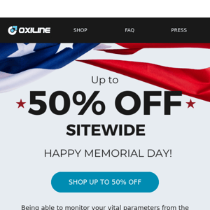 Up to 50% OFF Sitewide!