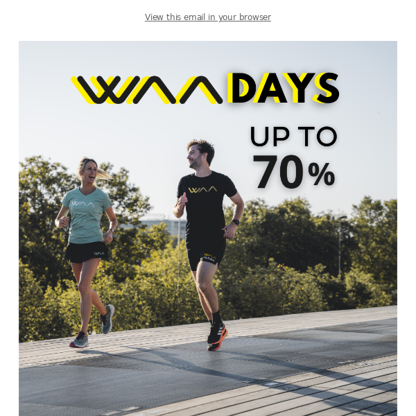 💥 WAA DAYS - Up to 70% off