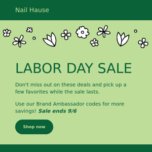 LABOR DAY SALE