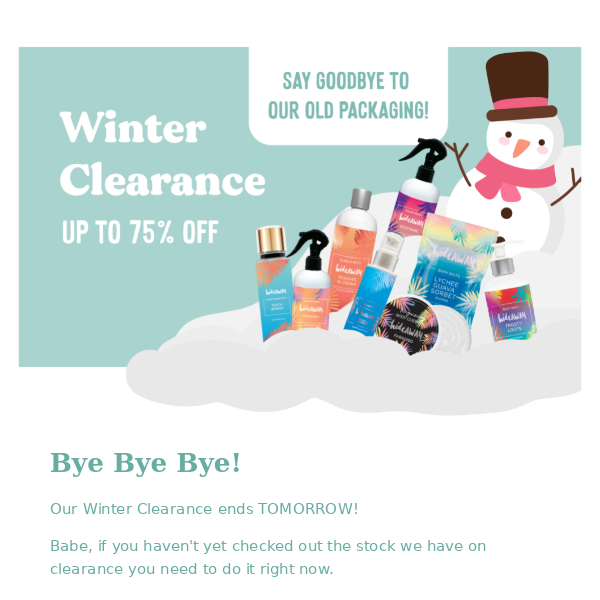 Bye-Bye Winter Clearance 🤭😬