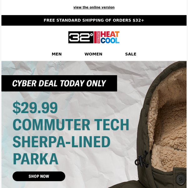 One Day Sale | Shop $29.99 Men's Sherpa Lined Parka Jacket