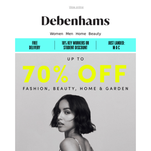 Up to 70% off Fashion, Home and Garden + FREE Delivery