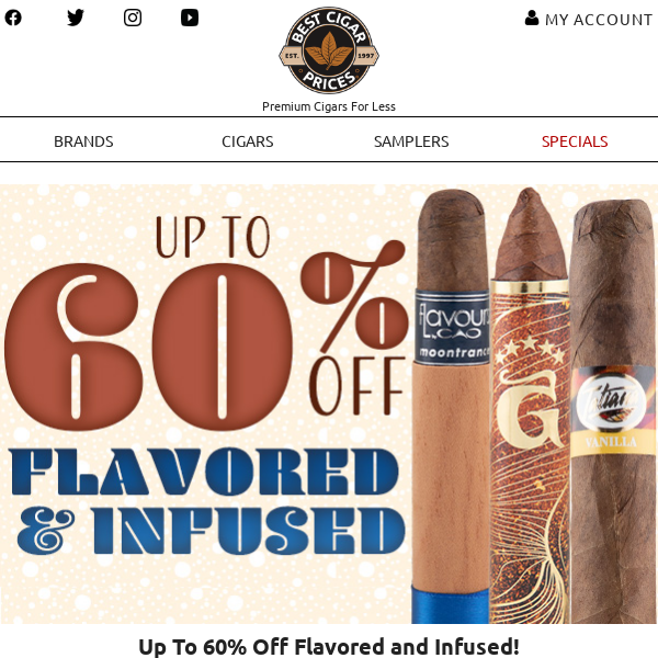 🎢 Flavored & Infused Cigars Starting at $12.99 🎢