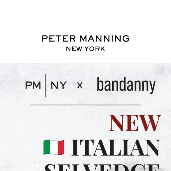 BOOM! 💥PM x bandanny NEW Italian Selvedge Denim