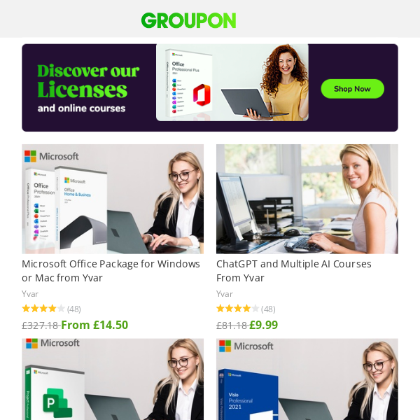 Microsoft Licenses and online courses from £9.99