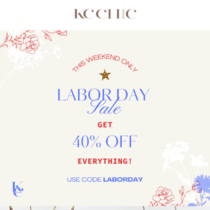 SHOP 40% OFF LABOR DAY WEEKEND! 🇺🇸