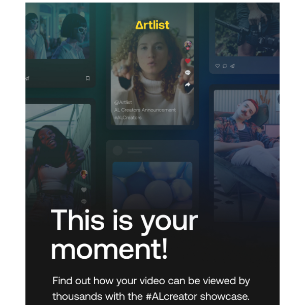 Artlist.io, an open call to all video creators