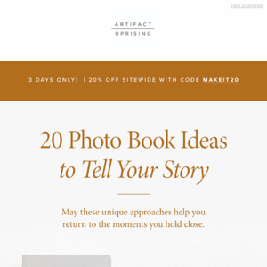 20 Photo Book Ideas (+ 20% Off!)