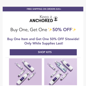 Buy One, Get One 50% OFF!