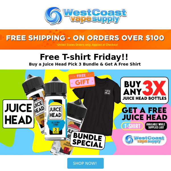 West Coast Vape Supply - Latest Emails, Sales & Deals