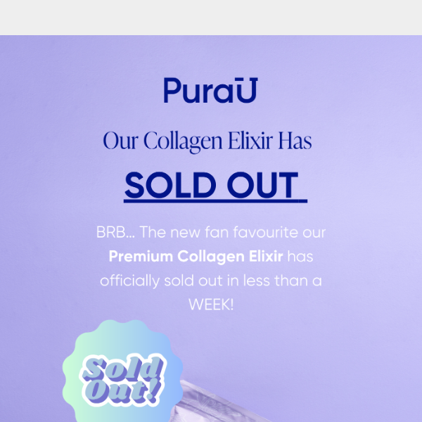 Our Collagen Elixir has SOLD OUT!