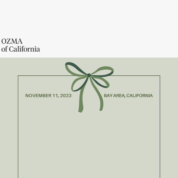 Hi Ozma 👋  We'll be in the Bay Area next weekend!