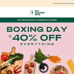 Boxing Day Sale! 40% OFF every meal kit plan