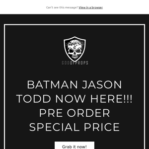 Breaking News! BATMAN JASON Todd! Finally Godofprops