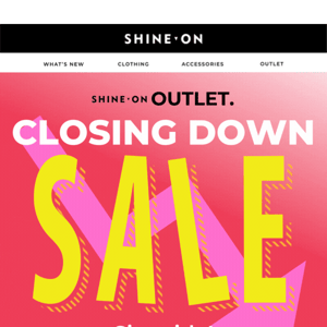 🚨 $19 OUTLET CLOSING DOWN SALE! 🚨 Everything MUST go! 🚨