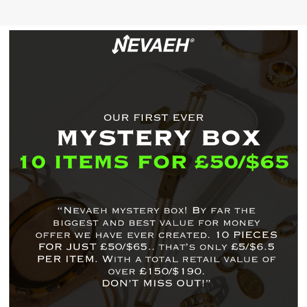 10 ITEMS FOR $65/£50 MYSTERY BOX 📦