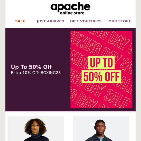Apache Boxing Day Sale Now On!