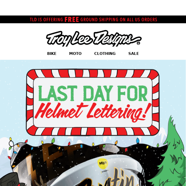 Get Your Helmet Lettered For Christmas!