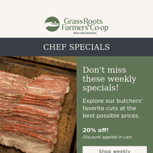 Weekly Chef Specials